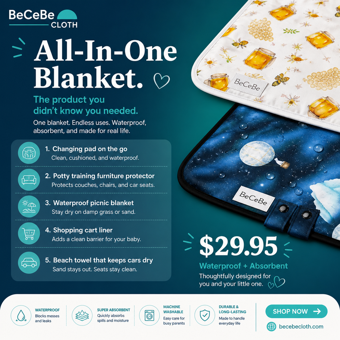 The Story Behind Our All-In-One Blanket (and 10 Ways Parents Actually Use It)